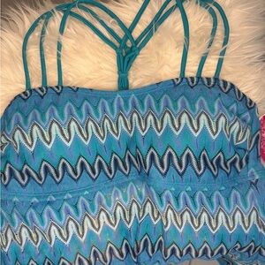 Hula Honey Tankini in Turquoise and Blue - New with tags, Size Large